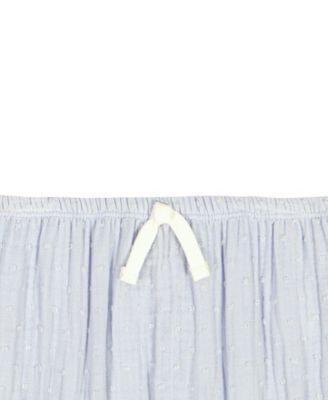 Baby Girls' Woven Clip-Dot Ruffle Trim Top & Bloomers, 2-Piece Set