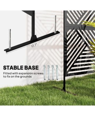 Metal Outdoor Privacy Screen Divider Trellis with Rhombus Design