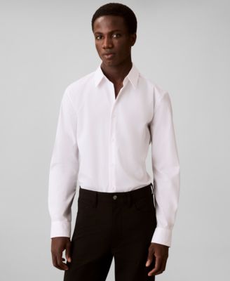 Men's Stretch Striped Slim-Fit Dress Shirt