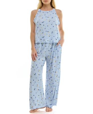 Women's High Neck Tank Top & Pants, 2-Piece Set