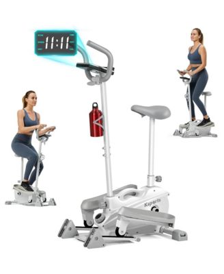 Mini Elliptical Machine with Seat, 3-Level Incline, & LED Display