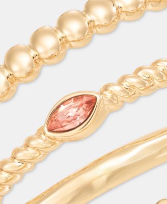 3-Pc. Set Navette Stone Bangle Bracelets