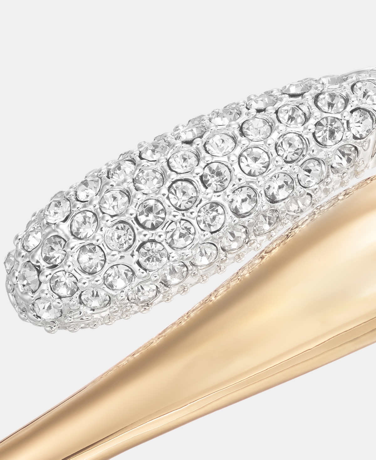 Anne Klein Pave Swirl Bypass Bangle Bracelet