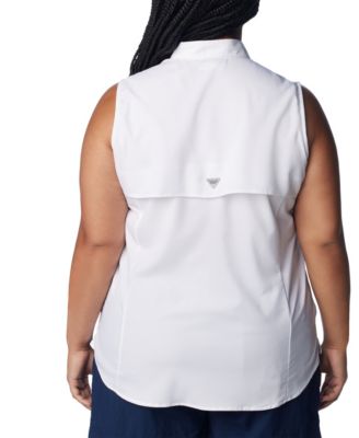 Plus Size PFG Tamiami Button-Front Sleeveless Top