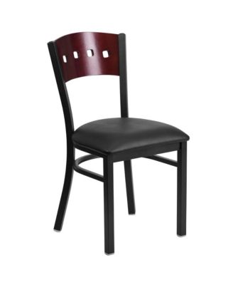 Decorative 4 Square Back Metal Restaurant Dining Chair