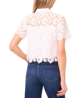 Women's Collared Neck Short-Sleeve Top