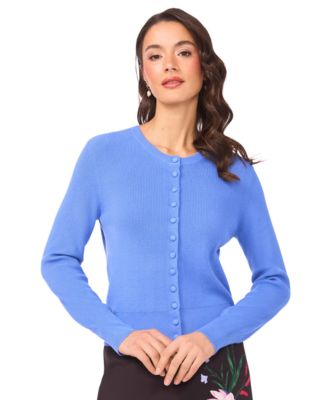 Women's Crewneck Long-Sleeve Cardigan