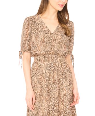 Women's Smocked Waist V-Neck Maxi Dress