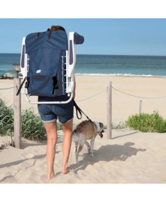 2 x 2 x 2 ft Navy 4-Position Lace-up Aluminum Backpack Chair 2 Pack