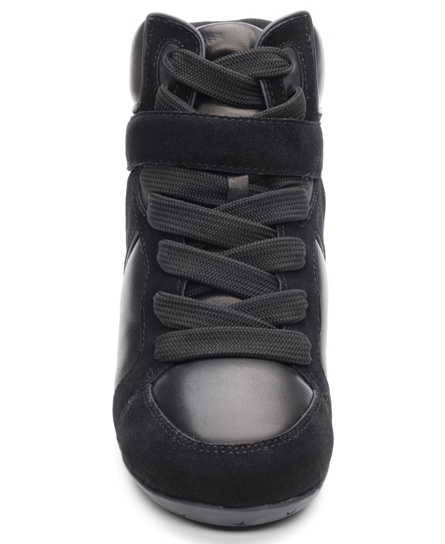 Женские кроссовки ASH Bopster Lace-Up Wedge, цвет: Чёрный — фото 6