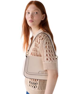 Hudson Pebbled Leather Flap Small Shoulder Bag