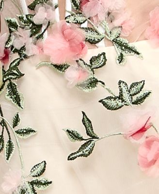 Juniors' Strapless Illusion Ball Gown