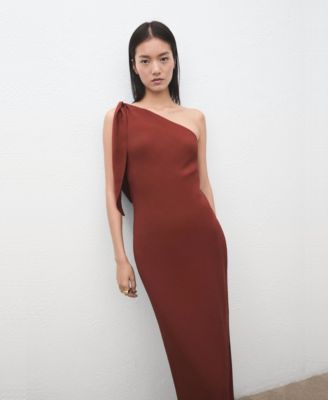 Women's Knot Strap Asymmetrical Dress