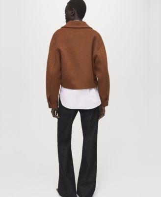 Women's Shirt Collar Wool Jacket