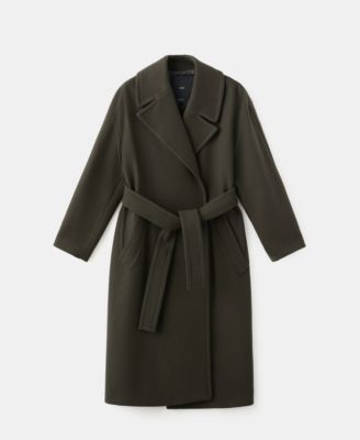 Women's Belted Manteco Wool Coat