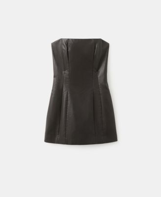 Women's Short Faux-Leather Dress