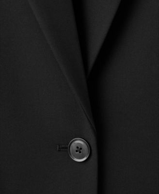 Women's Lapel Pockets Straight Suit Jacket