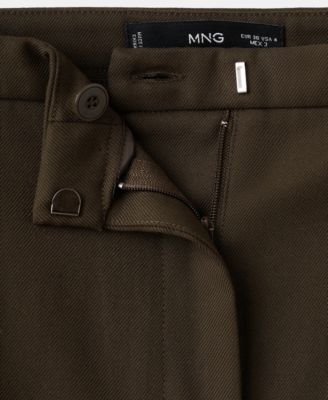 Women's Wide-Leg Mid-Rise Pleated Pants