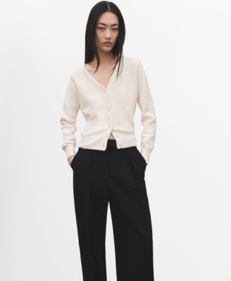 Women's V-Neck Knitted Cardigan Sweater