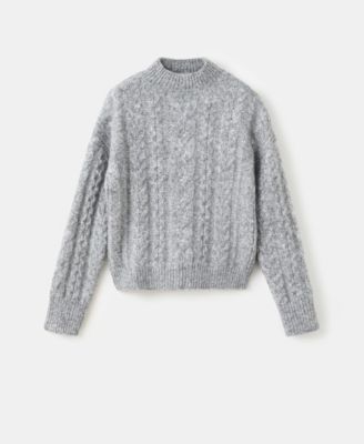 Women's Perkins Neck Braided Sweater