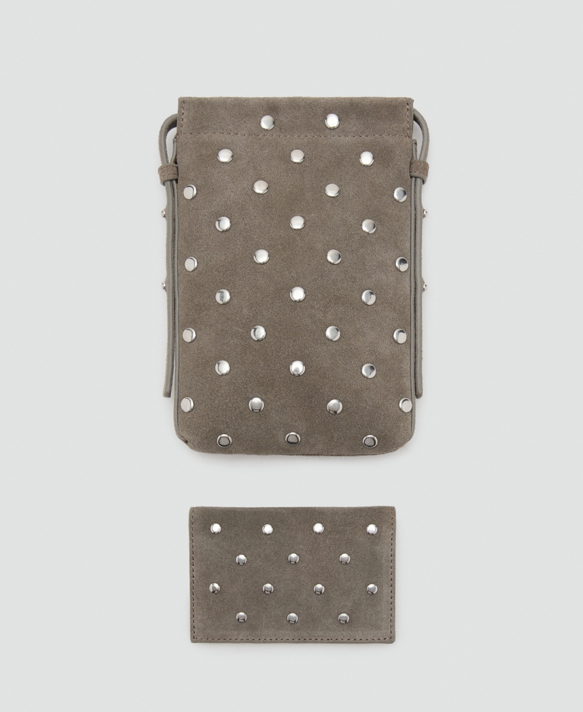 Mango Women's Suede Studded Mobile Case