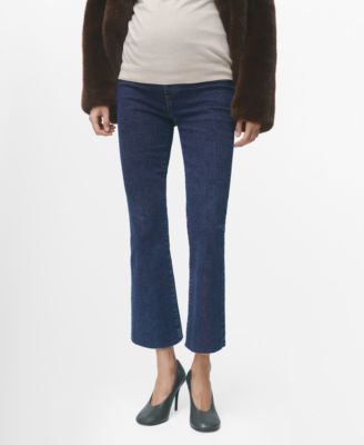 Women's Maternity Flared Cropped Jeans