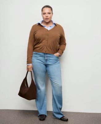 Women's V-Neck Knitted Cardigan Sweater