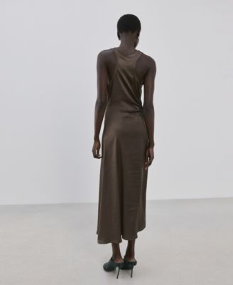 Women's Gathered Detail A-Line Dress