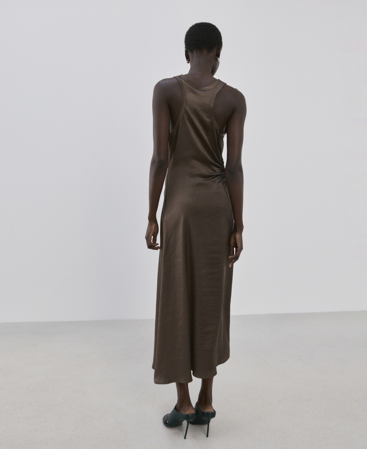 Mango Women's Gathered Detail A-Line Dress