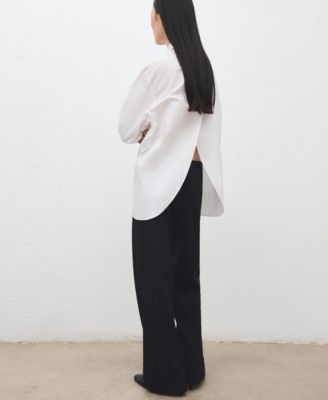 Women's Chalk-Stripe Straight Pants