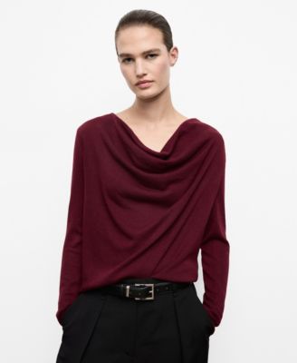 Women's Draped-Neck Sweater
