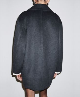 Women's Buttons Wool-Blend Coat