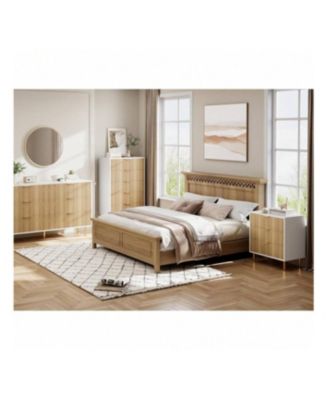 3-Drawer Wood Dresser Chest, Large Modern Nightstand Storage Organizer for Bedroom Clothes