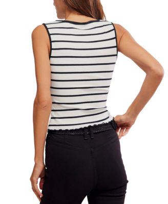Women's Tilly Striped Crew Neck Tank Top