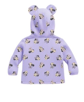 Baby Girls' Minnie Mouse Bodysuit, Hooded Jacket & Pants, 3-Piece Set