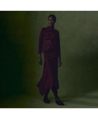 Women's Geometric Jacquard Fitted Knit Top