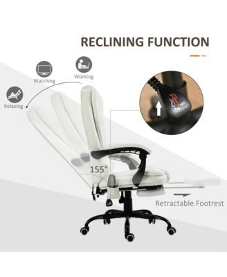 7-Point Vibrating Massage Office Chair High Back Adjustable Recliner