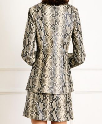 Women's Python Print Side Pocket Jacket