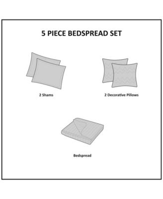 Bellagio Quilted 5-Pc. Bedspread Set, King