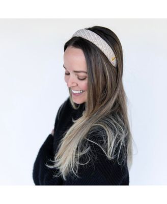 Women's Classic Padded Tweed Headband - Cream Beige
