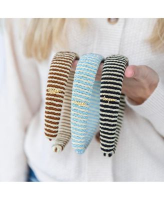 Women's Classic Padded Rope Headband - Black Ivory