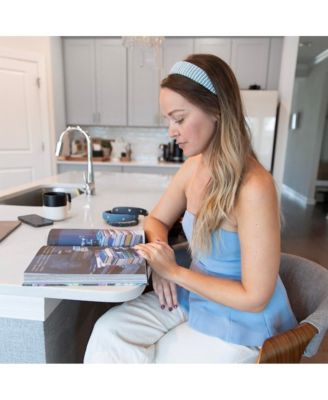 Women's Classic Padded Rope Headband - Blue White