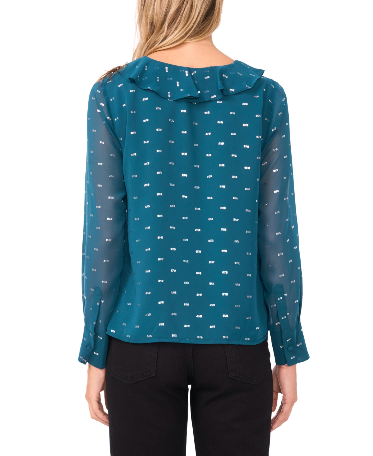 Vince Camuto Women's Long-Sleeve V-Neck Top