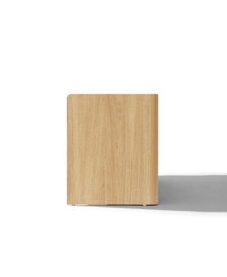 62" Oak TV Stand for TVs up to 65", Faux Marble-Top Media Console