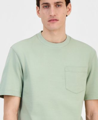 Men's Cotton Solid-Color Pocket T-Shirt