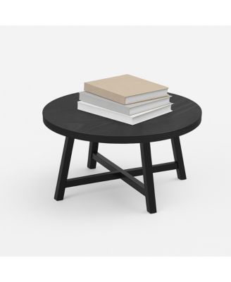 Kitchen Table Round Coffee Table Industrial Brown Center Tablefor Dining Room, Home Office, Living Room