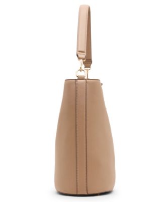 Small Oval Top Handle Bucket Bag