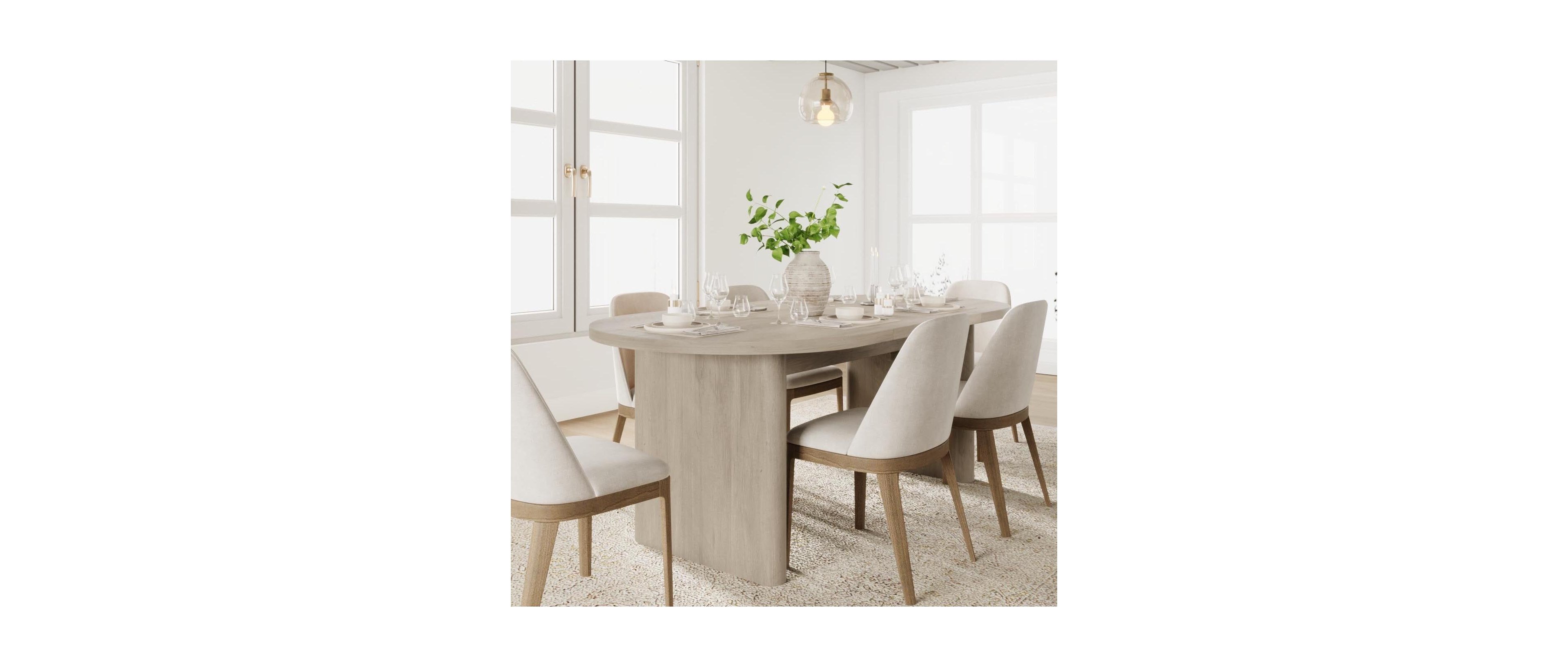 Gaomon Kitchen Table 70 Oval Dining Table for 6 to 8 People Long Large Kitchen Table for Dining Room, Home Office