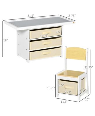 3 in 1 Kids Activity Table and Chair Set with Storage