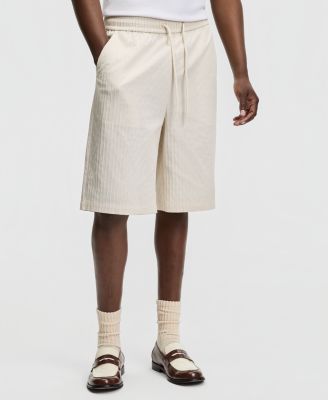 Men's Relaxed-Fit Crinkle Stripe Shorts
